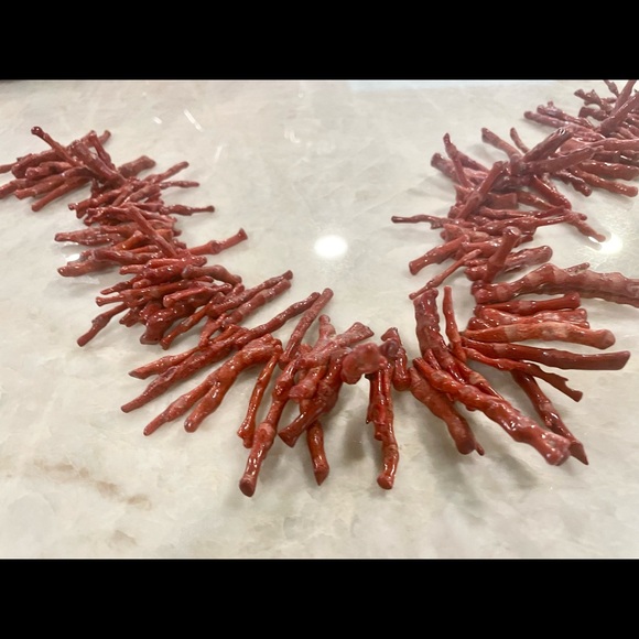 Coral twig statement necklace - Picture 11 of 16